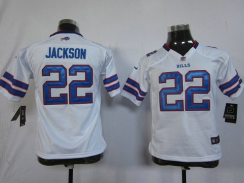 Nike Youth NFL Buffalo Bills Fred Jackson 22 White Game Jerseys